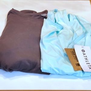 2 Athleta shirts one NWT the other NWOT